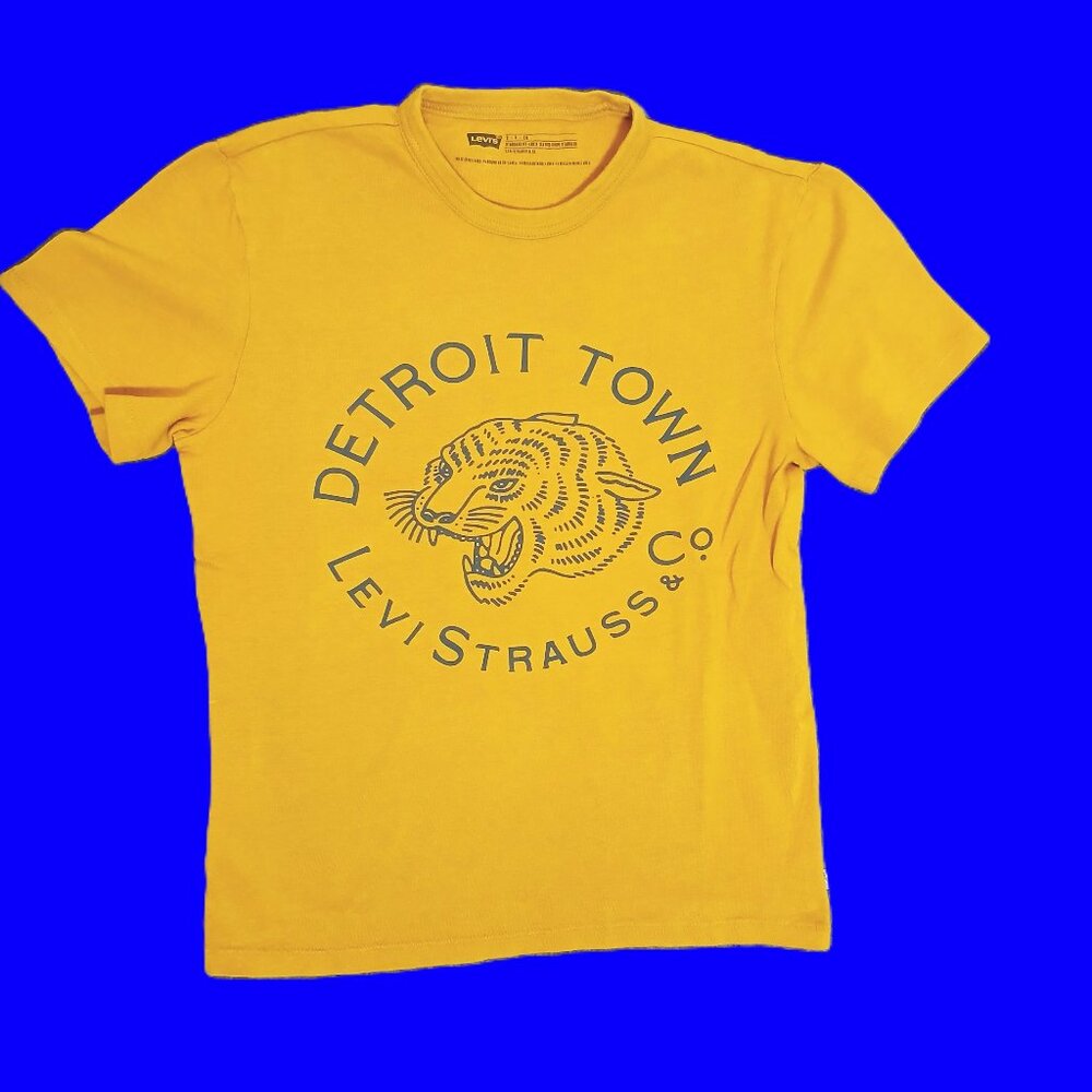 RARE Detroit Town / Tigers Levi Strauss & Co Tee T-shirt - Mens- Small